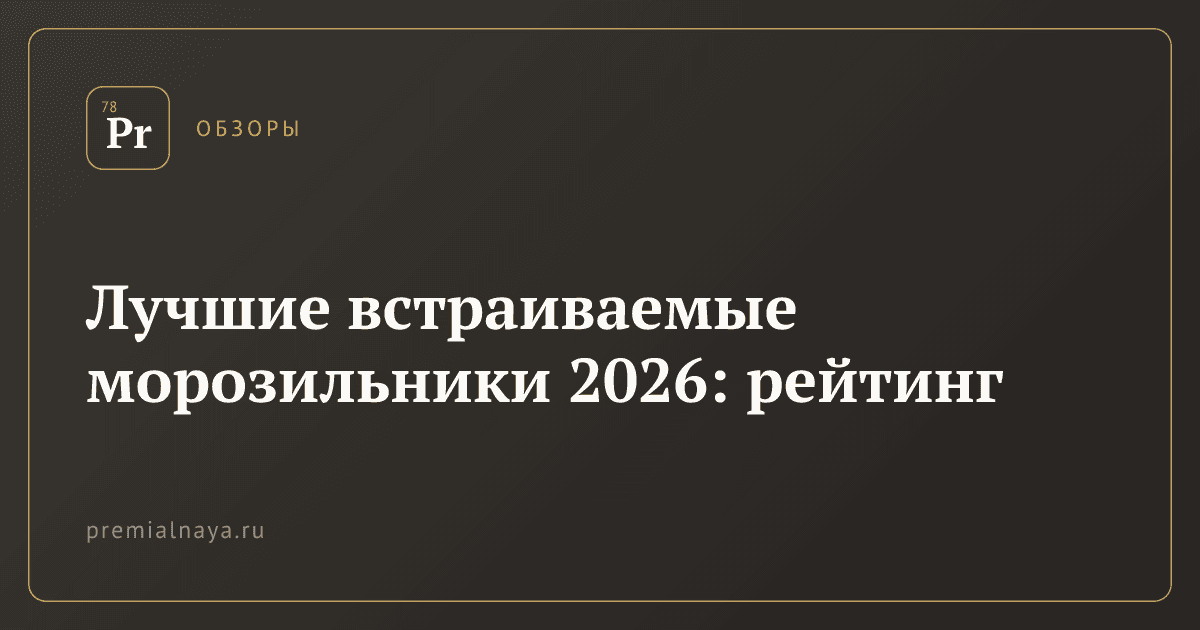Лучшие встраиваемые морозильники 2026: рейтинг