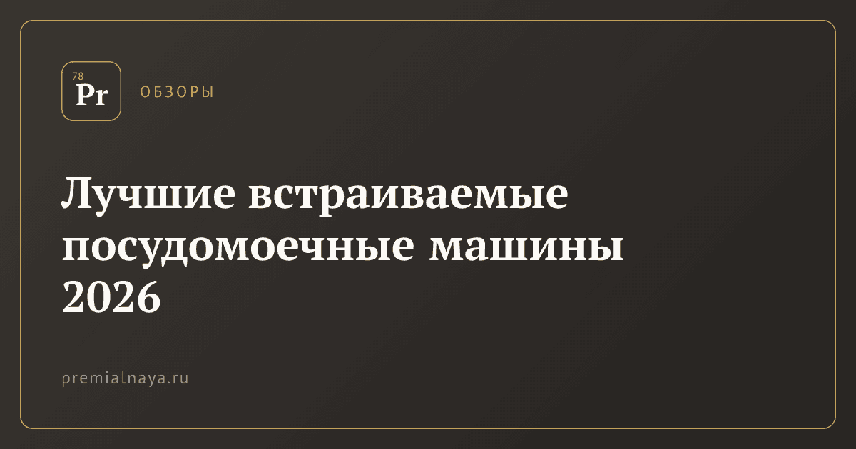 Лучшие встраиваемые посудомоечные машины 2026