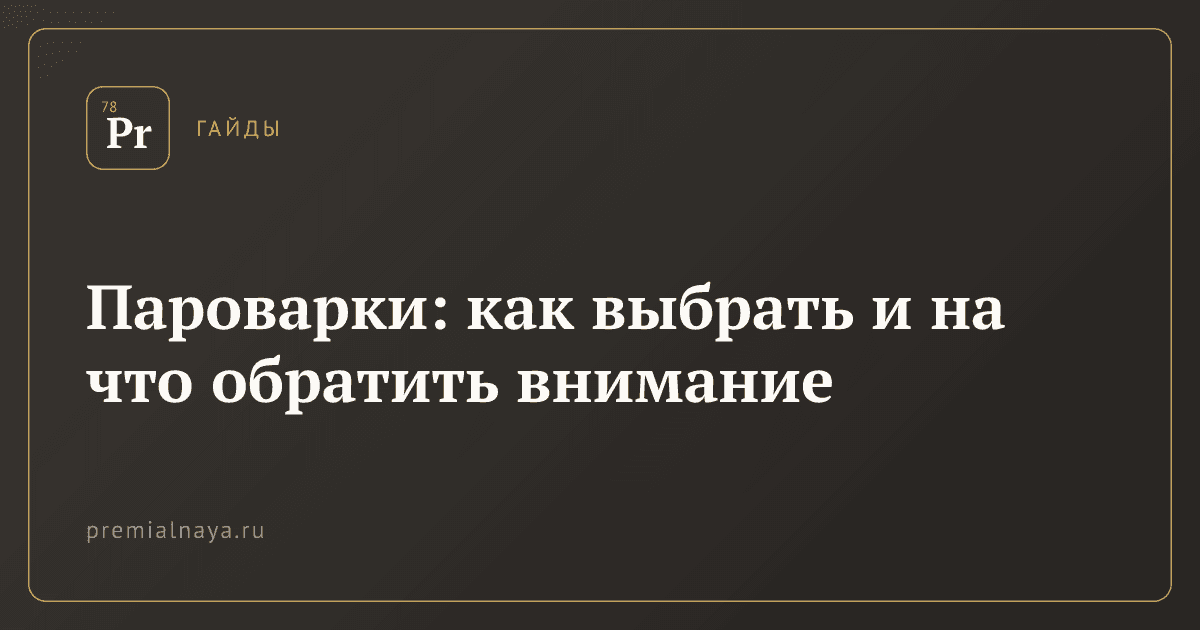 Пароварки: как выбрать и на что обратить внимание